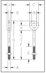 G-277 Shoulder Nut Eye Bolts  Dimensions